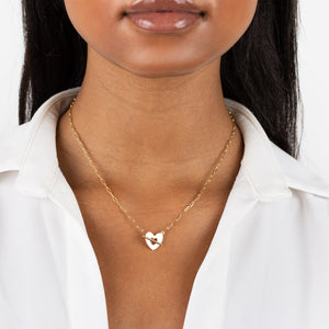 Open Heart Toggle Link Necklace - Adina Eden's Jewels