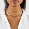  Thick Herringbone Necklace - Adina Eden's Jewels