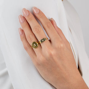  CZ Baguette Signet Ring - Adina Eden's Jewels