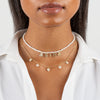  Pearl Multi Heart Necklace - Adina Eden's Jewels