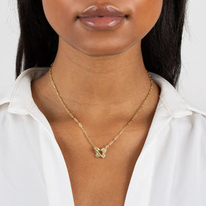  Open Butterfly Toggle Link Necklace - Adina Eden's Jewels