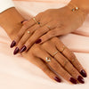 Diamond Double Bezel Ring 14K - Adina Eden's Jewels