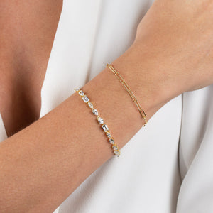  CZ Multi Shape Stone Bracelet - Adina Eden's Jewels