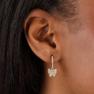  CZ Butterfly Huggie Earring - Adina Eden's Jewels