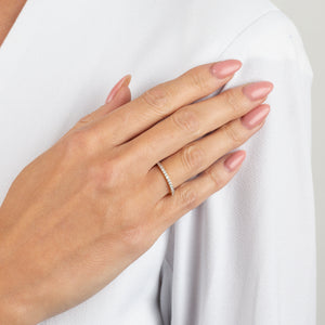  Diamond Thin Eternity Ring 14K - Adina Eden's Jewels