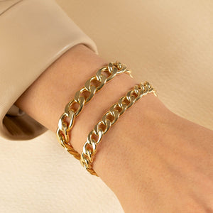  Hollow Cuban Chain Bracelet - Adina Eden's Jewels