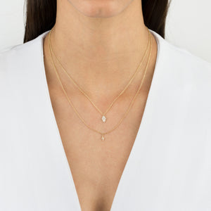  Diamond Hamsa Necklace 14K - Adina Eden's Jewels