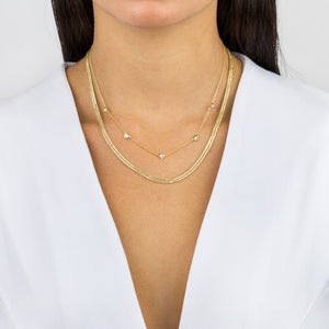  CZ 5 Heart choker - Adina Eden's Jewels
