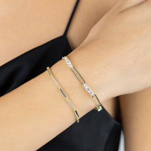  Pavé X Solid Bracelet - Adina Eden's Jewels