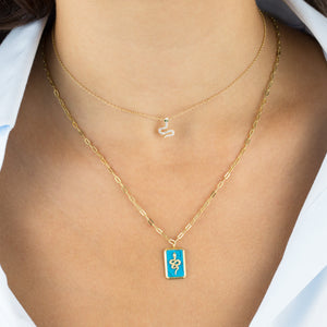  Turquoise Snake Necklace - Adina Eden's Jewels
