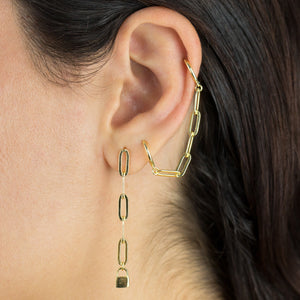  Oval Link Chain Huggie Earring - Adina Eden's Jewels