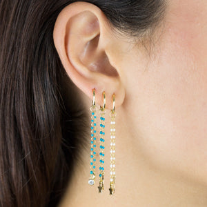  Celestial Enamel Drop Huggie Earring - Adina Eden's Jewels