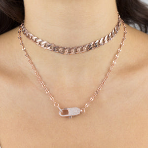  Pavé Clasp Gucci Link Necklace - Adina Eden's Jewels