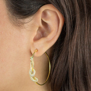  Pavé Snake Wrapped Hoop Earring - Adina Eden's Jewels