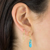  Turquoise Snake Beaded Hoop Earring - Adina Eden's Jewels
