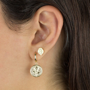  Vintage Mini Coin Stud Earring - Adina Eden's Jewels