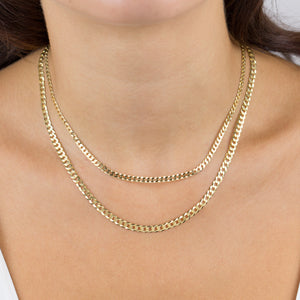  Extra Flat Cuban Chain Necklace - Adina Eden's Jewels