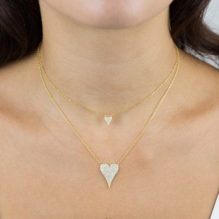  Pavé Heart Necklace - Adina Eden's Jewels