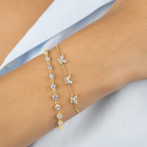  CZ Triple Butterfly Bracelet - Adina Eden's Jewels