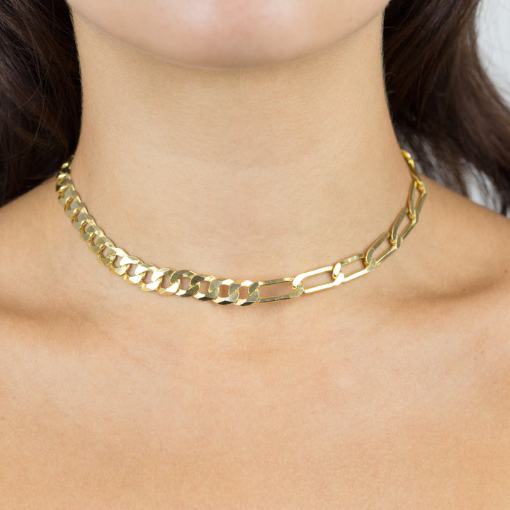  Cuban X Twisted Paperclip Chain Necklace - Adina Eden's Jewels