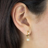  Pavé Mini Lock Huggie Earring - Adina Eden's Jewels