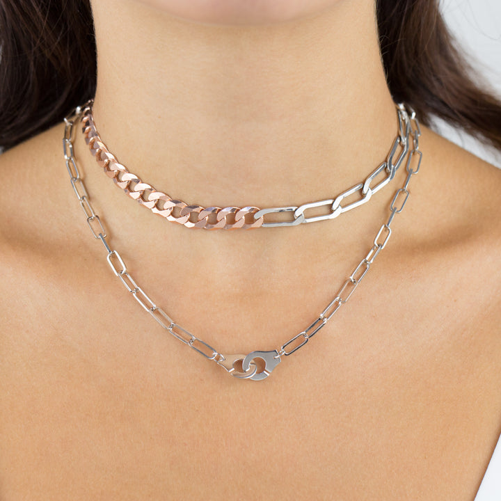  Handcuff Link Necklace - Adina Eden's Jewels