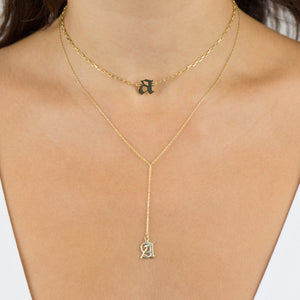  Gothic Initial Link Choker - Adina Eden's Jewels