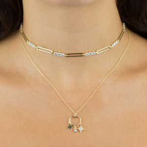  CZ Charms Necklace - Adina Eden's Jewels