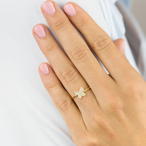  Pavé Dainty Butterfly Ring - Adina Eden's Jewels