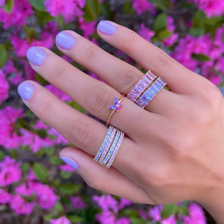  Sapphire Pink x Lilac Band Set - Adina Eden's Jewels