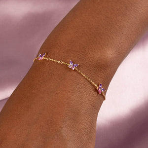  Pastel Crystal Butterfly Bracelet - Adina Eden's Jewels