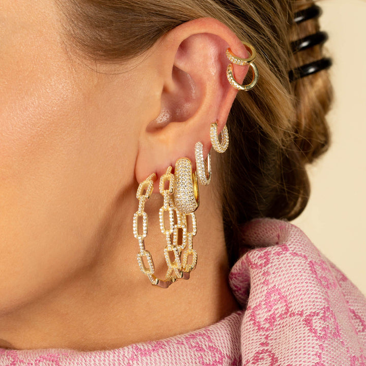  Mini Pavé Tusk Stud Earring - Adina Eden's Jewels