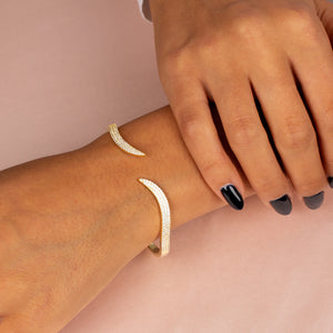  Pavé Wave Bangle - Adina Eden's Jewels