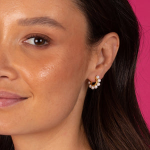  Mini Pearl Hoop Earring - Adina Eden's Jewels