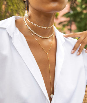  CZ Multi Shape Stone Choker - Adina Eden's Jewels