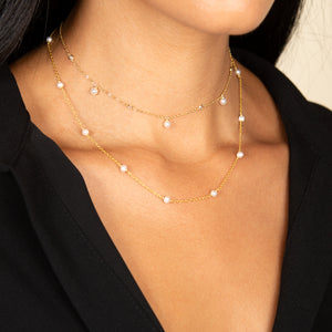 Pearl Embedded Chain Necklace - Adina Eden's Jewels