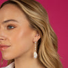  Dangling CZ Baroque Pearl Stud Earring - Adina Eden's Jewels