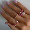  Pink Sapphire Twisted Ring - Adina Eden's Jewels