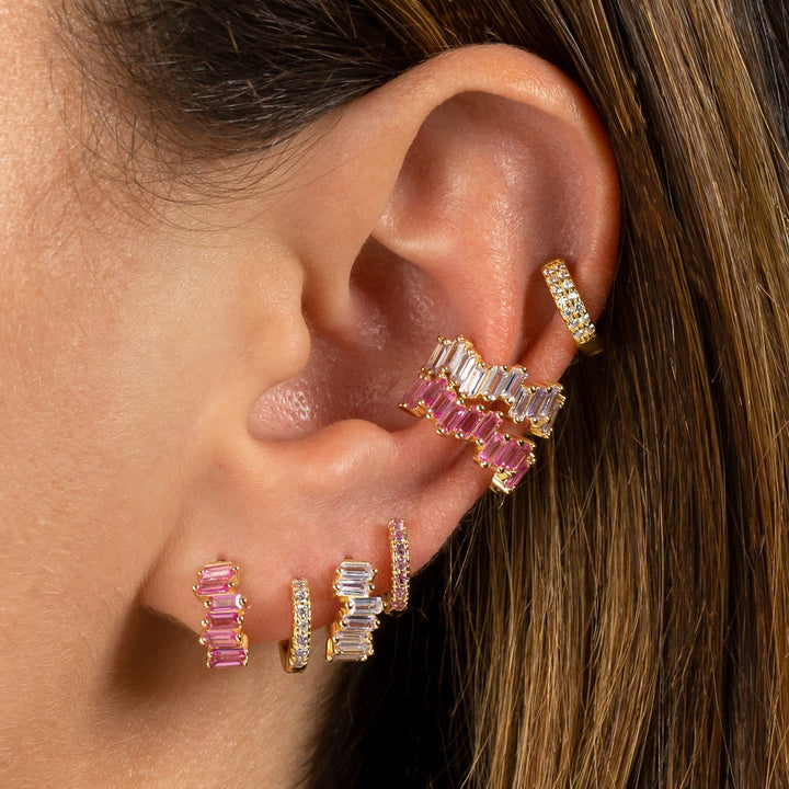  Scattered Baguette Ear Cuff - Adina Eden's Jewels
