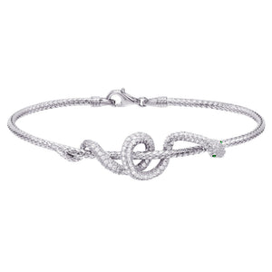 Silver Twisted Snake Bracelet - Adina Eden's Jewels