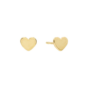 14K Gold Mini Heart Stud Earring 14K - Adina Eden's Jewels