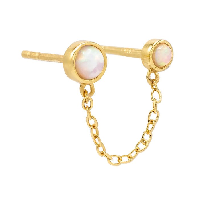  Opal Chain Stud Earring - Adina Eden's Jewels