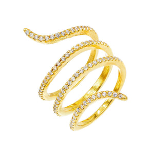 Gold / 7 Spiral Ring - Adina Eden's Jewels