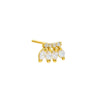 14K Gold / Single Marquise Bar Stud Earring 14K - Adina Eden's Jewels