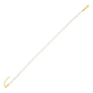 Pearl White Pearl Anklet - Adina Eden's Jewels