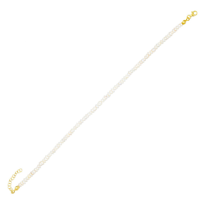 Pearl White Pearl Anklet - Adina Eden's Jewels