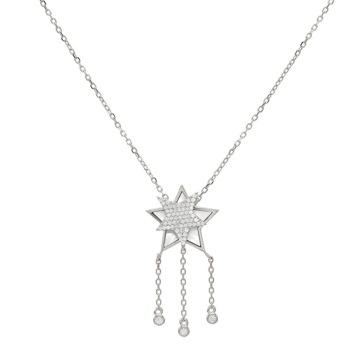  Mother of Pearl Star Necklace - Adina Eden's Jewels