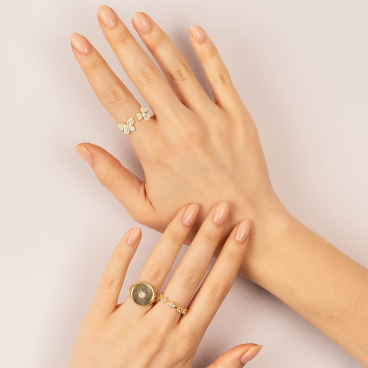  CZ Colored Multi Stone Ring - Adina Eden's Jewels