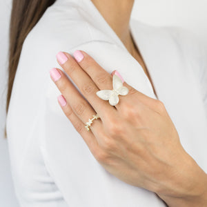  Pavé Large Butterfly Ring - Adina Eden's Jewels