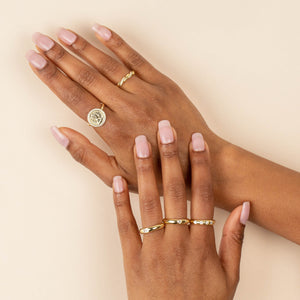  Pavé X Solid Twisted Ring - Adina Eden's Jewels